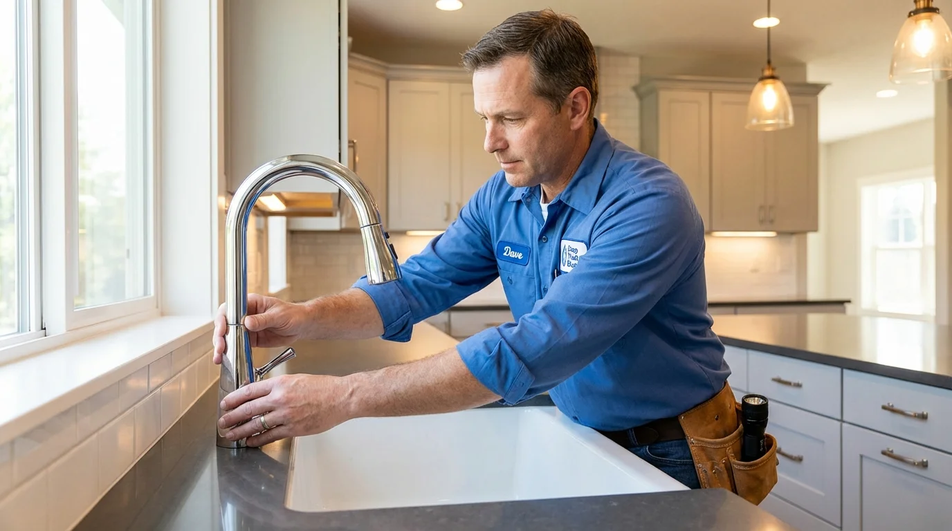 Kitchen faucet installation by Johns Plumbing LLC in Carolina