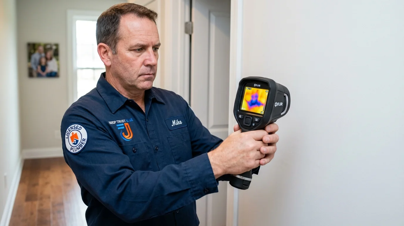 Thermal imaging leak detection by Johns Plumbing LLC in Carolina